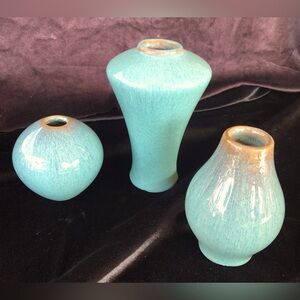 Vintage Studio Art Pottery Bud Vases, Lot of 3
